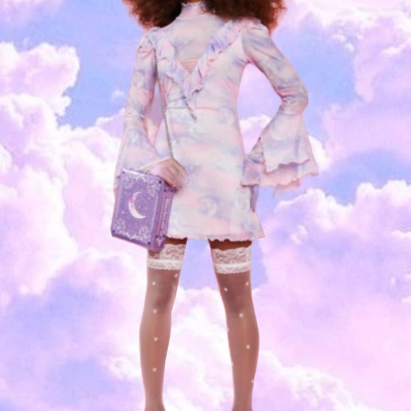 Sugar Thrillz Wish Come True Bell Sleeve Mini Dress - Picture 1 of 4